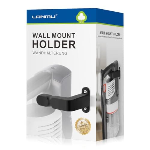 Image of LANMU Wall Mount for Shark Vacuum Cleaner,Wall Bracket Holder Accessories for Shark IZ201UK,IZ202UK,IZ300UK,Handheld CH951,Dyson V7 V8 V10 V11 V12 V15 Outsize Vacuum Cleaner