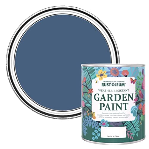 Image of Rust-Oleum Blue Mould Resistant Garden Paint in Matt Finish - Ink Blue 750ml