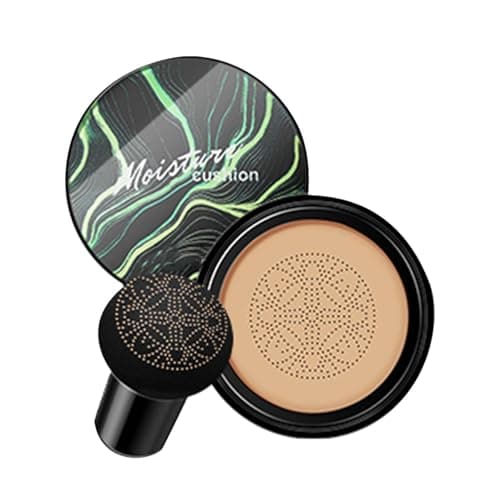 Image of Air Cushion BB Cream, Moisturizing Concealer Cream, Moisturizing Base Long Lasting with Makeup Sponge for All Skin, Easy to Apply (Dark brown, 1 count (Pack of 1))
