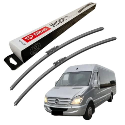 Image of Silbak Windscreen Wipers, fits for MERCEDES-BENZ SPRINTER (04/2006-06/2018) Front Wiper Blades, 650mm/600mm
