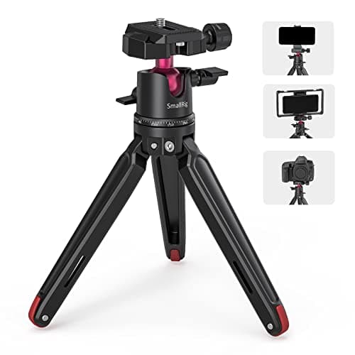 Image of SMALLRIG Mini Tripod Tabletop Tripod with 360° Ball Head and 1/4 Screw for DSLR Cameras, Projectors, Webcams, GoPro and Smartphone Mount Adapter - BUT2664
