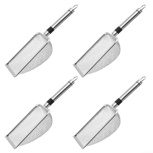 Image of Stainless Steel Sifting Soil Shovel, 2/2.8/3.8/5mm Garden Riddle Mesh Sieves With Handle For Stone Sand Gardening Tool,Gardening Sieve For Soil And Stones(2.0+2.8+3.8+5.0mm)