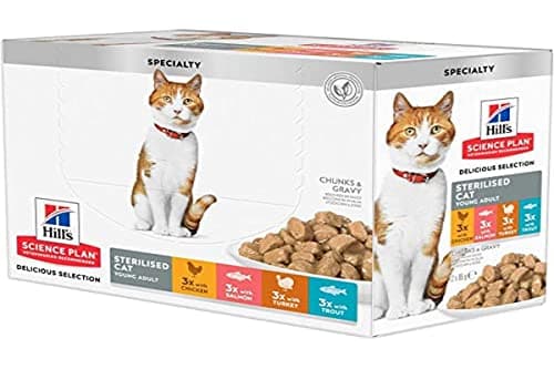 Image of Hill's Science Plan Feline Chunks & Gravy Adult Sterilised Pouches Multipack 12x85g