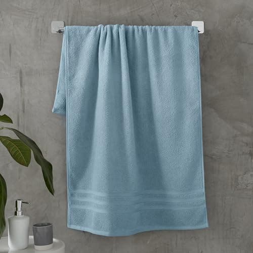 Image of Catherine Lansfield Zero Twist Cotton 70x120cm Bath Towel Blue