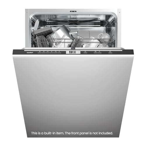 Image of COMFEE' KWH-BD1413I-B Fully Integrated Dishwasher with 14 Place Settings, Auto Door Open Drying, 44dB Low Noise, Built-in Dishwasher with Auto Sensing Wash, Rapid Wash, Adjustable Upper Basket - Black