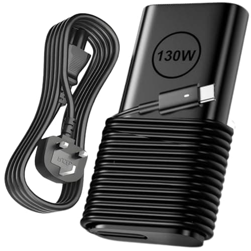 Image of 130W USB C Laptop Charger Compatible with Dell XPS 15 9500 9510 9520 9530, XPS 17 9700 9710 9720 9730, Precision 5530 5550 5560 5570 5750 5760, Latitude 7410 5420 5520, 20V 6.5A Type C Power Adapter