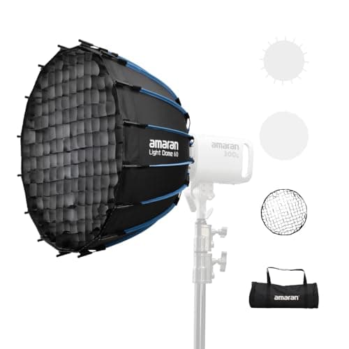 Image of amaran Light Dome 60, 16-Sided Circular 60cm Softbox with Quick-Release Design, Bowens Mount Soft Light Modifier for Portraits, Interviews, and Video Content Creation