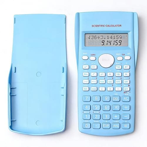 Image of Scientific Calculator, Scientific Calculator with 240 Function Student 2-Line Engineering for School and Business Stationary Calculating Tools, Blue