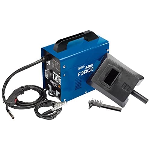 Image of Draper Storm Force 100A MIG Welder | 230V Gasless Turbo Welding Machine |Variable Wire Speed Control for 0.6mm and 0.9mm Wires | 2.5m Welding Torch | Earth Clamp | Mask and Accessories | 63669