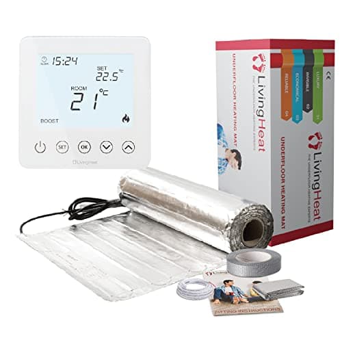 Image of Underfloor Heating Kit for Under Laminate & Wood Floors, Electric 150w /m² with T5 Touch Screen Thermostat, 6/m²