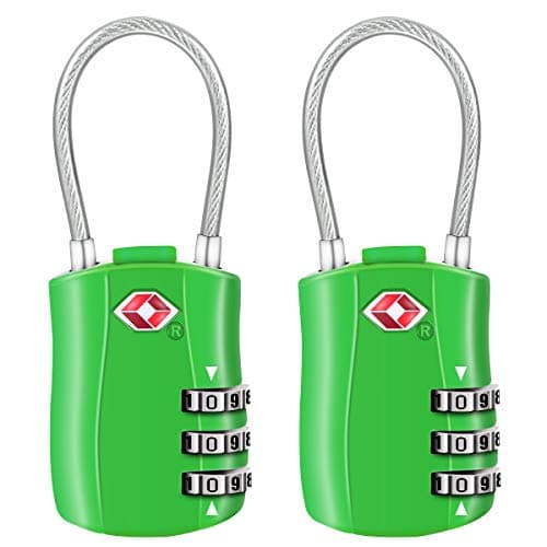 Image of TSA Luggage Locks, [Newest Version][2 Packs] Diyife 3-Digit Security Padlock, Combination Padlocks, Code Lock for Travel Suitcases Luggage Bag Case etc.(Green)