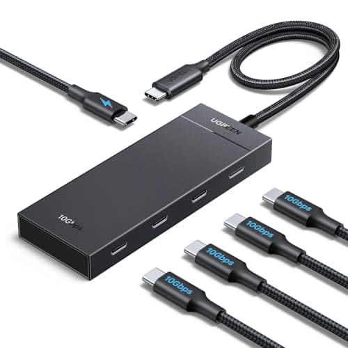 Image of UGREEN 10Gbps USB C Hub, Type C Splitter with 100W PD and 4 USB C 3.2 Gen 2 Data Ports, Multiport Adapter Extender Compatible with PC, Laptop, MacBook Air, iPad Pro, iPhone 17/16/15, Plug and Play