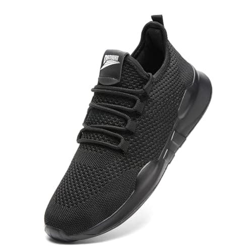 Image of Mens Trainers Trail Running Walking Casual Gym Sport Tennis Barefoot Shoes Non Slip Work Hypersoft Sneakers Black 9