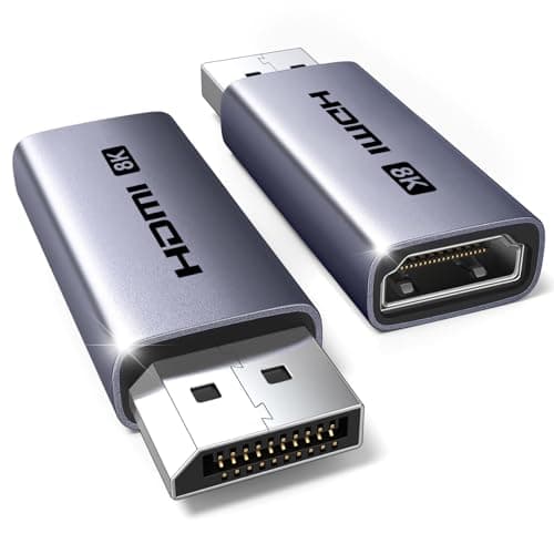 Image of UGREEN [2 Pack 8K@60Hz DisplayPort to HDMI Adapter Active DP 1.4 to HDMI 2.1 Cable 4K@120Hz Uni-Directional Display Port Male to Female Compatible with Monitor Projector HP Dell Asus AMD GPU NVIDIA