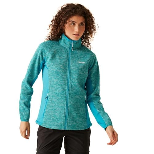 Image of Regatta Women's Highton IV Full Zip Fleece Jacket Tahoe Blue 12 UK Extol Stretch Durable Flexible