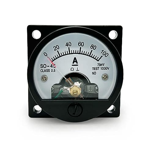 Image of LEPEVNEY Analog Dial Panel Meter Voltmeter Gauge SO-45 Round Current Measuring Ammeter DC 100A/75MV