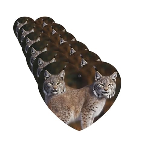 Image of 6 Pcs Car Air Fresheners Canada Lynx Hanging Air Freshener Fragrance Scented Cards for Car Interior Mirror Pendant Aromatherapy Tablets Gifts for Women Men Heart Shape