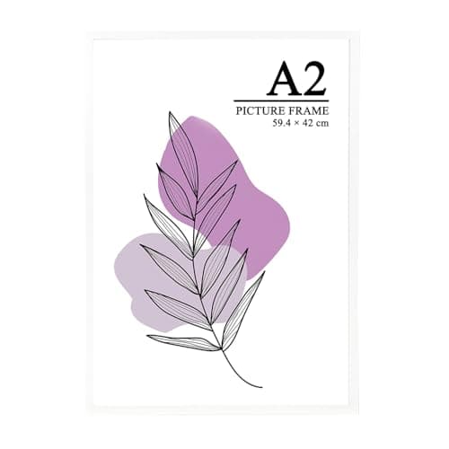 Image of Baoee White A2 Frames,photo frame with acrylic glass,A2 Poster Frame, A2 certificate frame, Freestanding and Wall Mountable
