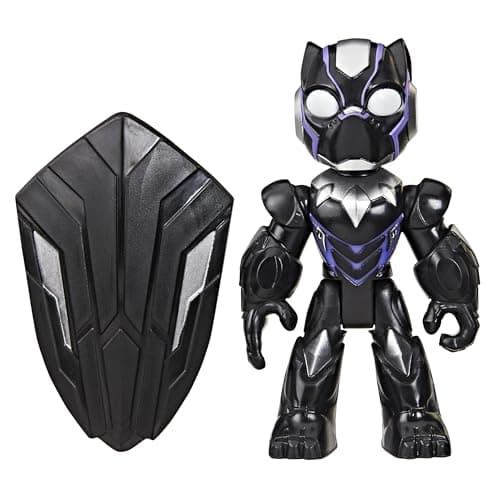 Image of Iron Man and His Awesome Friends Marvel Black Panther Action Figure with Accessory – 7.6 cm (3 Inch) Toy, Ages 3+