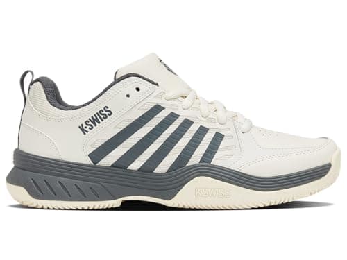 Image of K-Swiss Tennis Men's Court Express 2 Clay Tennis Shoes, Egret/Turbulence, 10