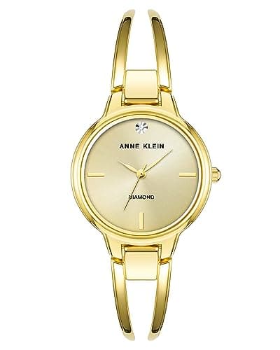 Image of Anne Klein Women's Genuine Diamond Dial Bangle Watch