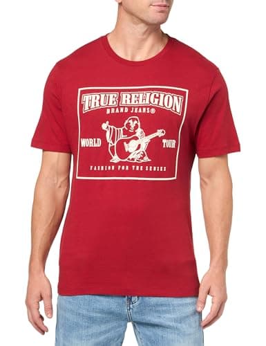 Image of True Religion Men's SRS Puff Crew Tee, Jet Black, M