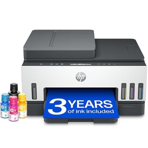 Image of HP Smart Tank 7305 All in One Printer | Perfect for Home | Colour | Wireless | Print, Scan, Copy | Includes up to 3 Years of Ink | Refillable | Document Feeder | 2-Sided Printing | Easy Setup