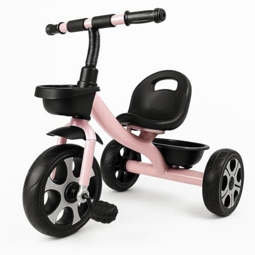 Image of Foryourlittleone Kids Trike Venture Tricycle Baby Push Bike | Age 18 Months to 6 Years | Gift Toddler Tricycles (Pink)