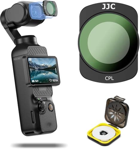 Image of JJC Magnetic Osmo Pocket 3 4 CPL Filter,Circular Polarizing Filter for DJI Osmo Pocket 3 4 Creator Combo,Pocket3 Pocket4 Polarizing Lens Accessories Multi-Coatings HD Optical Glass with Storage Case