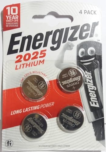 Image of 4 x Energizer CR2025 Coin Battery Batteries Lithium 3V for Watches Torches Keys