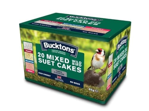 Image of Bucktons Box of 20 Mixed Suet Cake Peanut, Mealworm & Berry