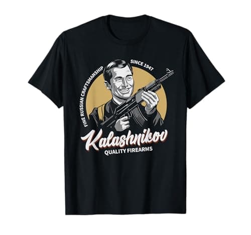 Image of CCCP Kalashnikov Soviet Union USSR Communism T-Shirt