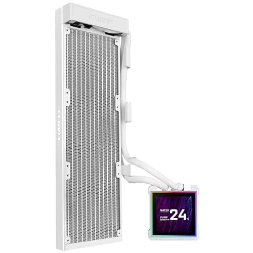 Image of Lian Li HydroShift II LCD-S 360N All In One CPU Cooler – 360mm Radiator, 3.4” IPS LCD Display, Integrated Tube Cabling, Magnetic Mount Design, Improved Pump System - White