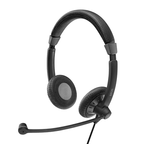 Image of Sennheiser SC 75 USB MS Dual sided UC headset with USB connector including in-line call control and 3.5