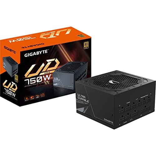 Image of GIGABYTE UD750GM Power Supply Unit - 750W, 80 PLUS Gold Certified, Japanese Capacitors, Fully Modular, ATX 3.0, UK Plug
