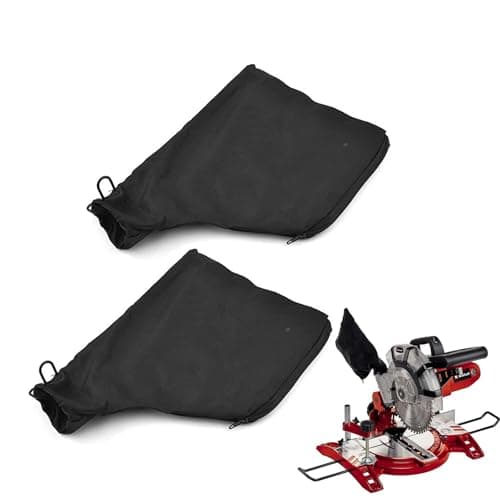 Image of YAZANY2Pcs Dust Bags for Mitre Saws,Dust Bag for 255 Model Miter Saw DustBag with Zipper & Wire Stand for Easy Disposal of Dust Inside, Replacement Anti-dust Cover Bag for 255 Miter Accessories