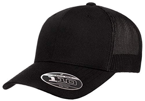 Image of Flexfit Men's 110 Recycled Trucker Mesh Cap, Black, One Size