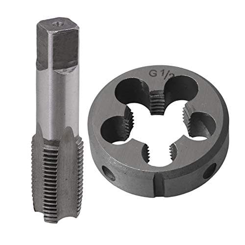 Image of BQLZR BSP 1/2 Alloy Steel Threading Screw Thread Die + HSS Hand Tap Tap Kit Threading Tool for Machining External Threads