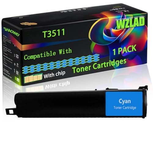 Image of WZLAD T3511 Compatible for Toshiba Toner Cartridges with Chip E-Studio 3511 E-Studio 4511 Printers, High Yield Value Pack Black Consumables Multi-Pack Remanufactured Compatible (1 Pack Cyan)