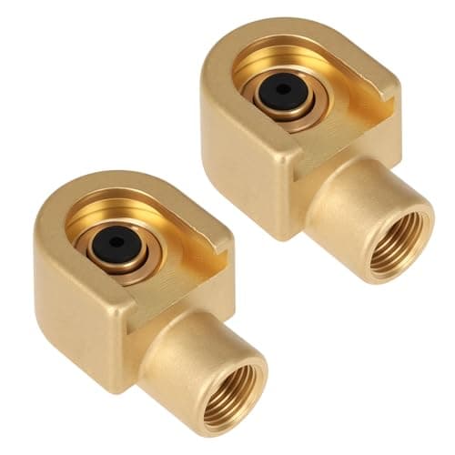 Image of Create idea 2PCS Hook on Type Grease Gun Connector 1/8"BSP Female Compatible with Standard Grease Gun Pipes Fits Nipples 15/16mm AF