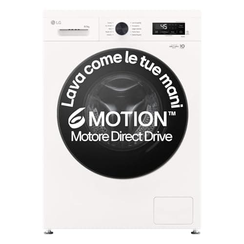 Image of LG W4NX1085NWB Washer Dryer 8/5kg Series X1, Class A/E, Washing Machine Dryer, 1400 RPM, Wi-Fi, 6 motion Direct Drive Technology, Removable Top, Allergy Care Steam, Freestanding, White