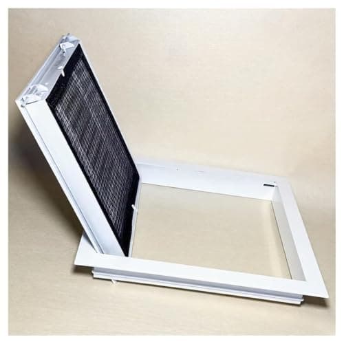 Image of Vents Louvered Access Panel for Ceiling Waterproof Decorative Aluminum Alloy Air Vent Covers with Filter for Walls Shed Crawl Space House Garage Home Sturdy and Durable(25x45cm/10x18in)