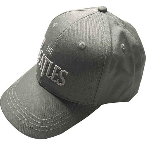 Image of The Beatles Baseball Cap White Drop T Band Logo Official Green One Size