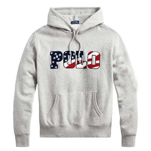 Image of POLO RALPH LAUREN Fleece Pullover Hoodie Sweatshirt, Andover Heather, XXL