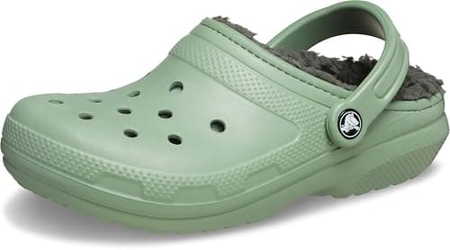 Image of Crocs Classic Lined Clog Moss/Multi Size 9 UK Men/ 10 UK Women