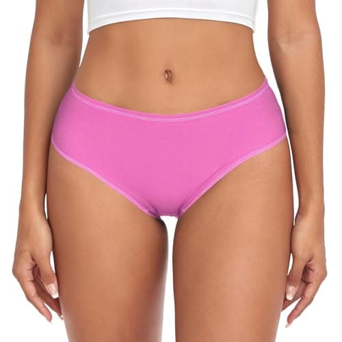 Image of RPLIFE Fashion Pink Womens Underwear Briefs, Womens Comfort Briefs, Stretch Brief, Soft Underwear, Fashion Pink, M