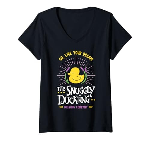 Image of Womens The Snuggly Duckling Brewing Company T-Shirt for Men & Women V-Neck T-Shirt