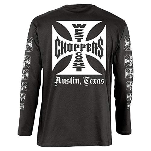 Image of West Coast Choppers Men Long-Sleeve T-Shirt OG Classic, Color:Black, Size:2XL