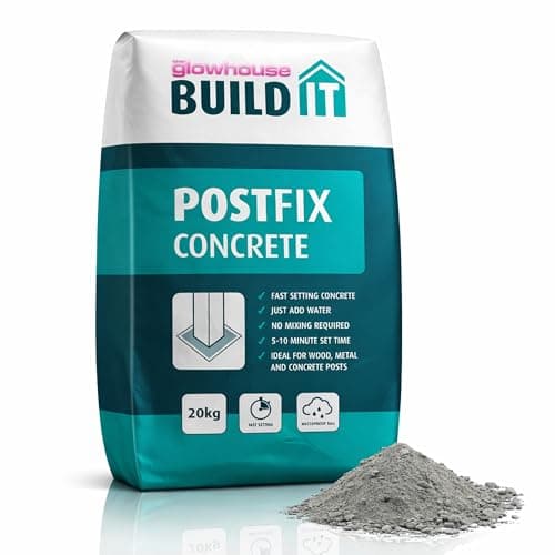 Image of Glowhouse Postfix No-Mix Aggregate Weatherproof Concrete 20kg, Perfect for Fence and Washing Line Posts