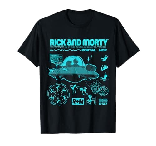 Image of Rick and Morty Portal Hop Rick and Morty Merch T-Shirt